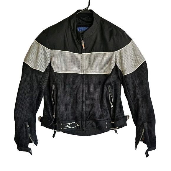 Black and Gray Mesh Women's Touring Jacket Medium - Picture 1 of 16